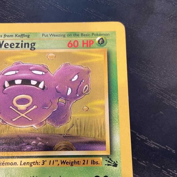 Weezing 45/62 Fossil Pokémon Card 1999 - Picture 5 of 7